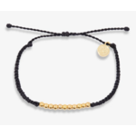 Harper Bead Gold String Bracelet, black