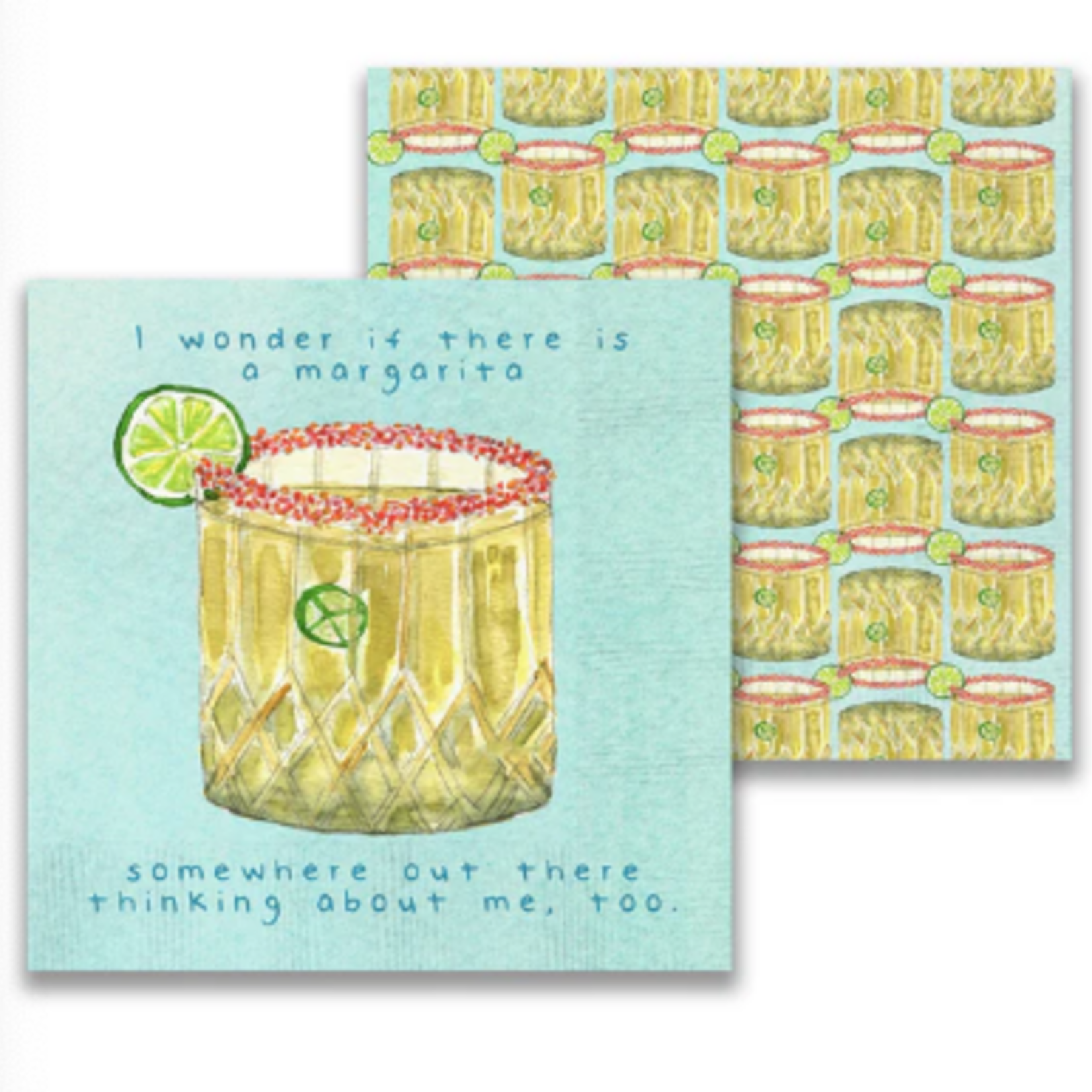 French Graffiti Cocktail Napkins, Margarita Somewhere