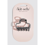 Kitsch Kitsch Metal Medium Open Shape Puffy Claw Clip, Hematite