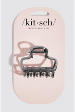 Kitsch Kitsch Metal Medium Open Shape Puffy Claw Clip, Hematite