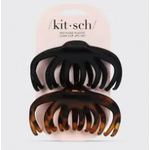 Kitsch Kitsch Recycled Plastic Octopus Claw Clips 2pc - Black & Tort