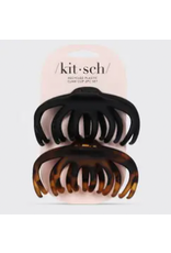 Kitsch Recycled Plastic Octopus Claw Clips 2pc - Black & Tort