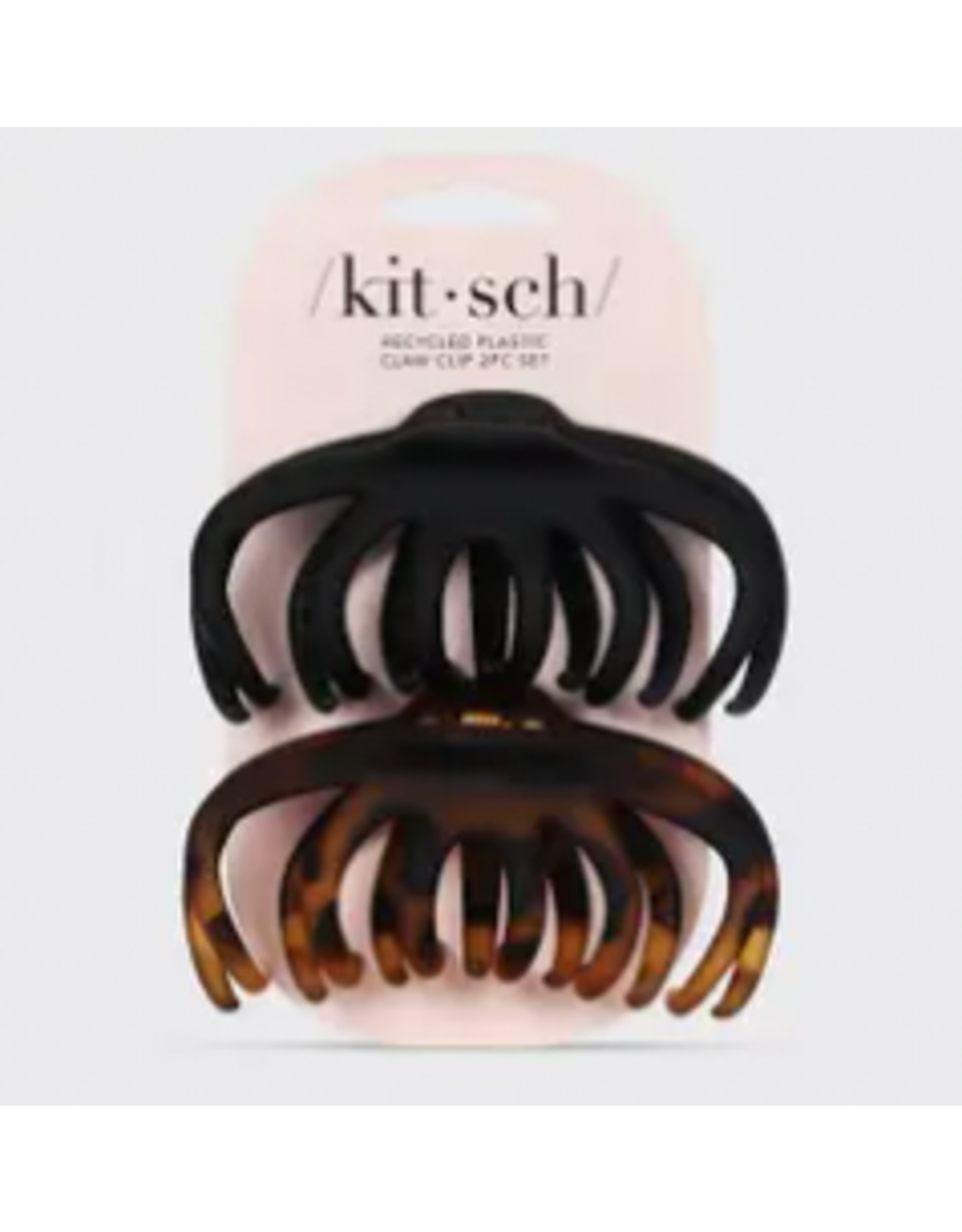 Kitsch Recycled Plastic Octopus Claw Clips 2pc - Black & Tort