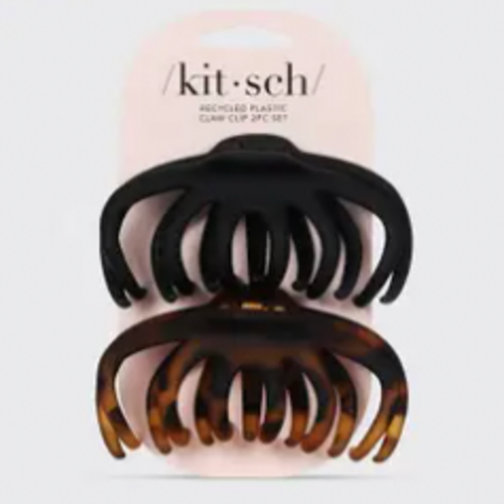 Kitsch Recycled Plastic Octopus Claw Clips 2pc - Black & Tort