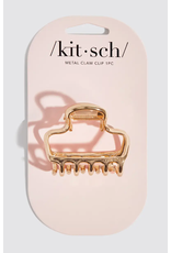 Kitsch Kitsch Metal Open Shape Puffy Claw Clip, Gold