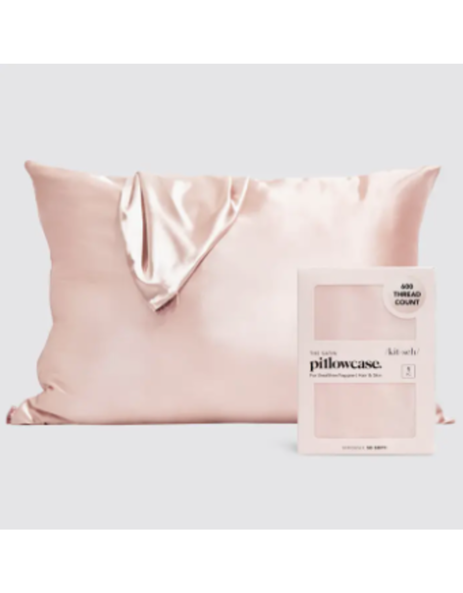 Kitsch Kitsch Satin Pillowcase, blush