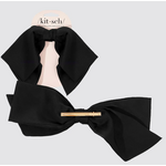 Kitsch Recycled Fabric Bow Hair Clip, Black
