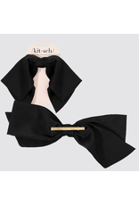 Kitsch Kitsch Recycled Fabric Bow Hair Clip, Black