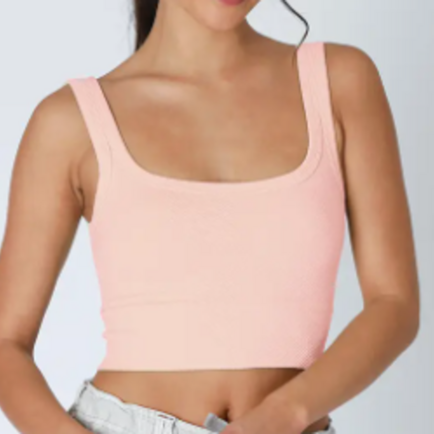 NIKIBIKI NikiBiki Chevron Ribbed Crop Top,