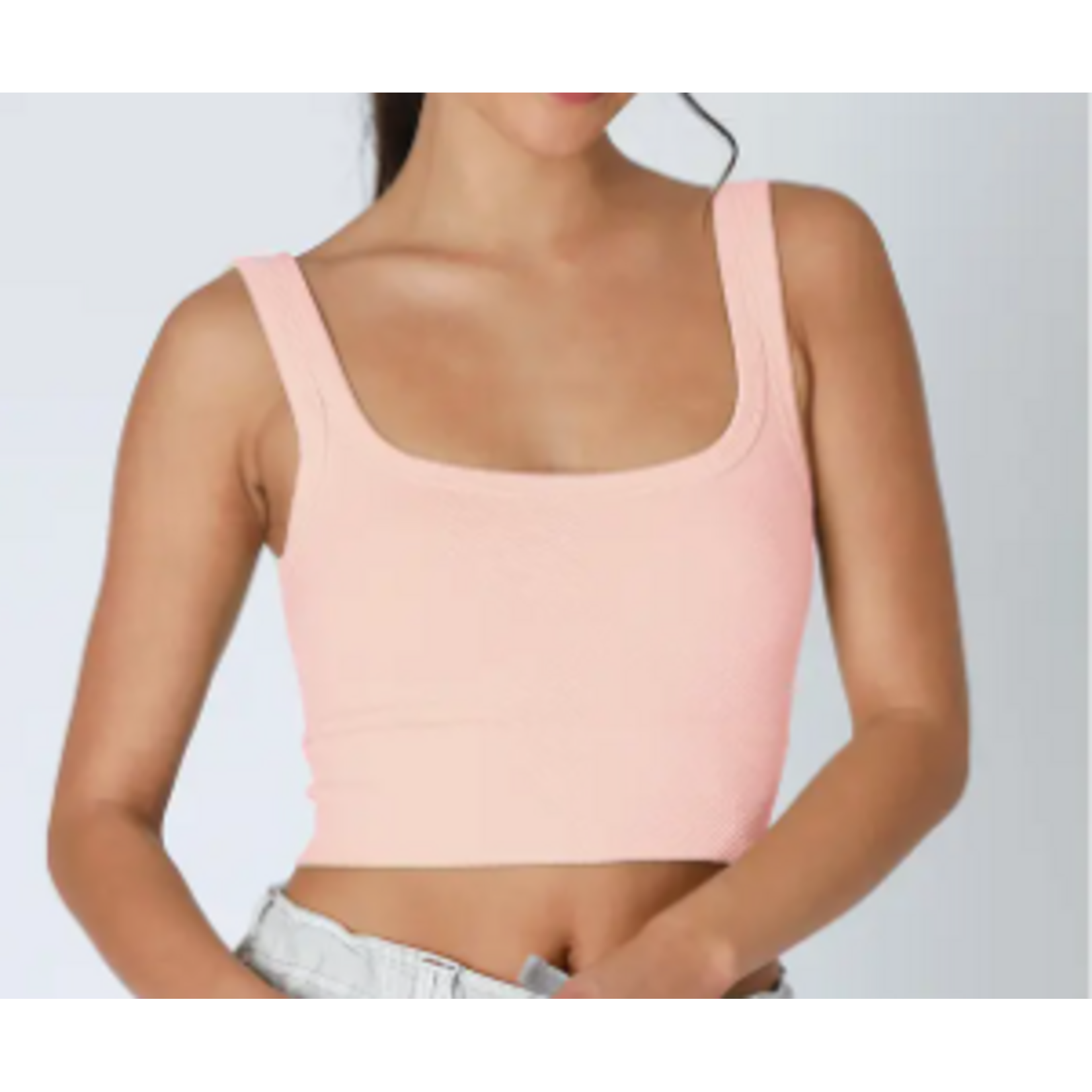 NIKIBIKI Chevron Ribbed Crop Top,