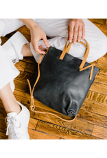 ABLE Abera Commuter Bag, Black/Cognac