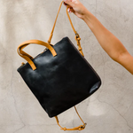 ABLE Abera Backpack, Black/Cognac