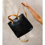 ABLE Abera Backpack, Black/Cognac