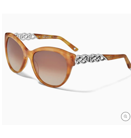 Brighton Interlok Braid Sunglasses, amber