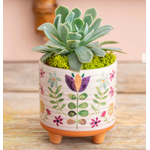 Natural Life Mini Artisan Planter, Folk Flower