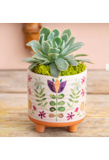 Natural LIfe Mini Artisan Planter, Folk Flower