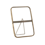 Creative Co-Op Antique Finish Brass & Glass Photo Frame, 5.25" x 7"