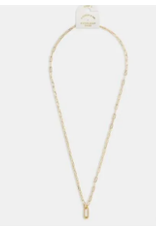 A Littles & Co. AL Charm Bar, Paperclip Chain One Charm Clasp Necklace
