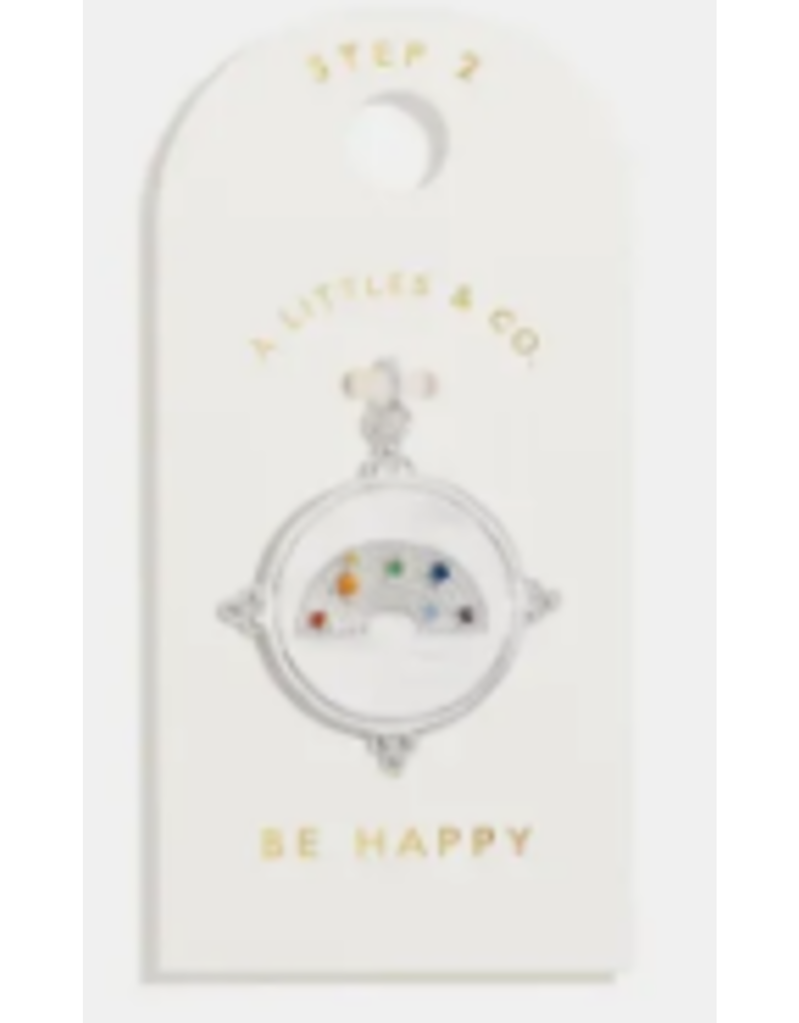 A Littles & Co. AL Charm Bar, Be Happy Medium Charm