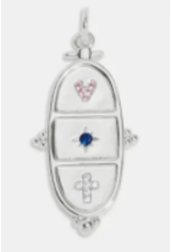 A Littles & Co. AL Charm Bar, Grateful Thankful Blessed Large Charm
