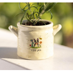 Natural Life Small Crock Planter, I Dig You