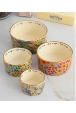Natural LIfe Nesting Measuring Cups, Cream Floral