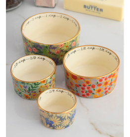 Natural LIfe Nesting Measuring Cups, Cream Floral