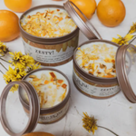 Ash & Rose Zesty Orange Ginger Marigold Song Tin Candle, 16 oz