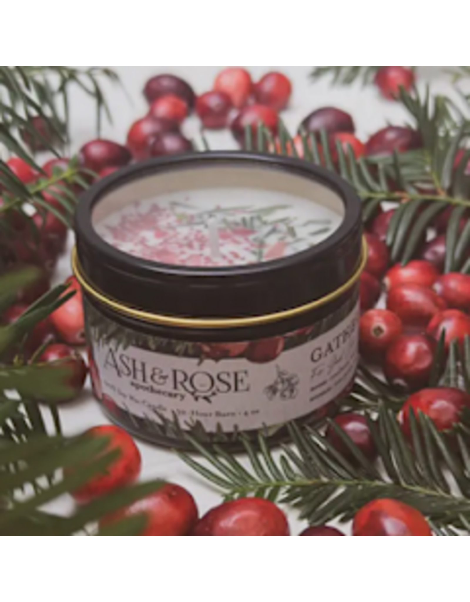 Ash & Rose Gather Here Cranberry Pine Soy Candle, 16 oz
