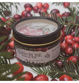 Ash & Rose Gather Here Cranberry Pine Soy Candle, 16 oz