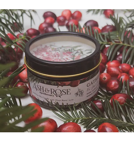 Ash & Rose Gather Here Cranberry Pine Soy Candle, 8 oz