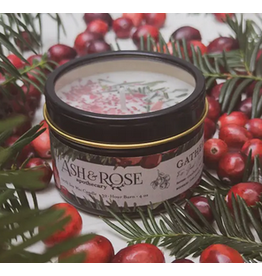 Ash & Rose Gather Here Cranberry Pine Soy Candle, 4 oz