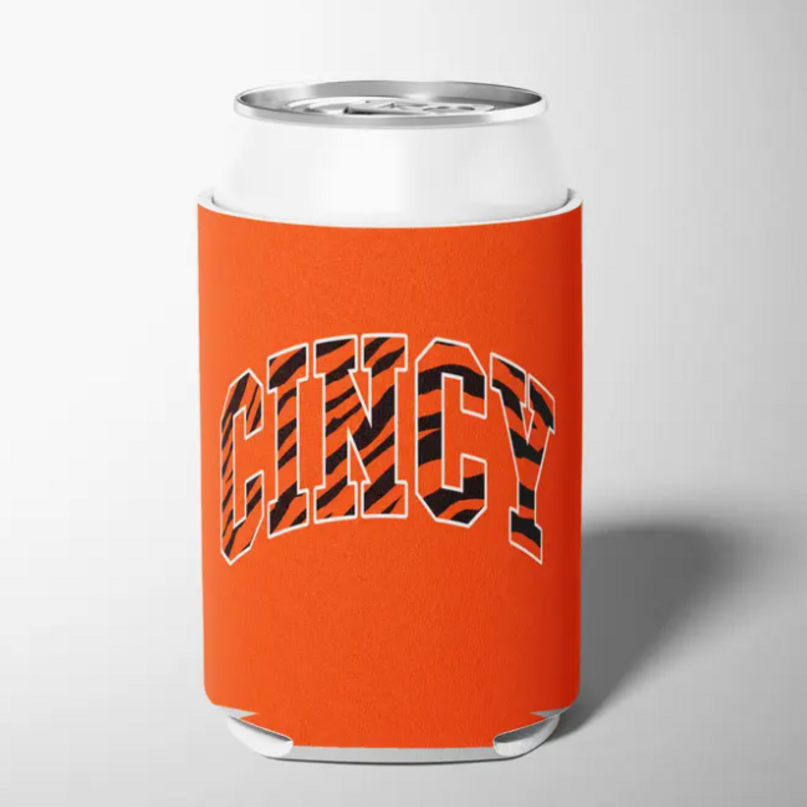 Barrel Down South Cincy Bengal Stripe Can Cooler