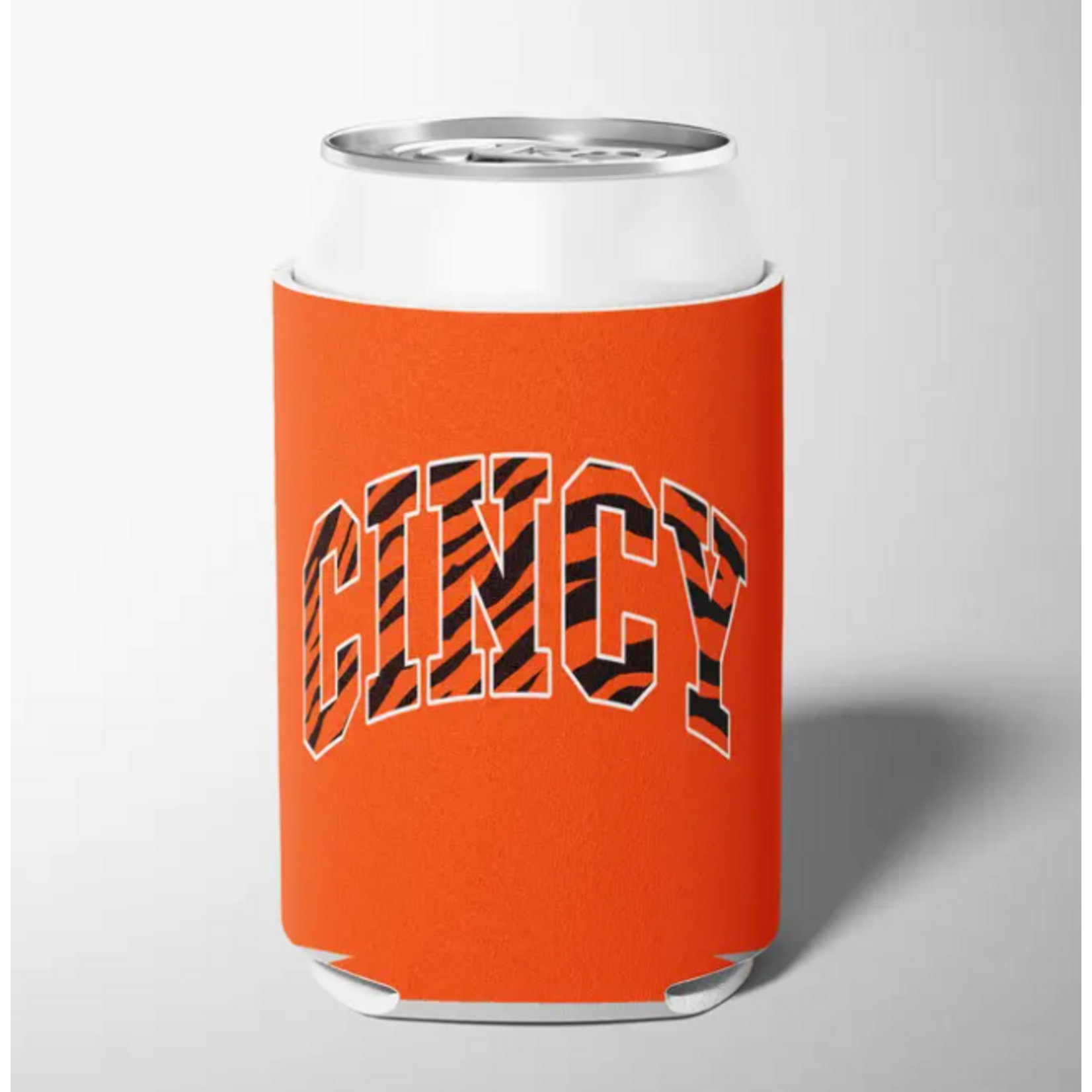 Barrel Down South Cincy Bengal Stripe Can Cooler