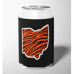 Barrel Down South Ohio Bengal Stripe Can Cooler, black