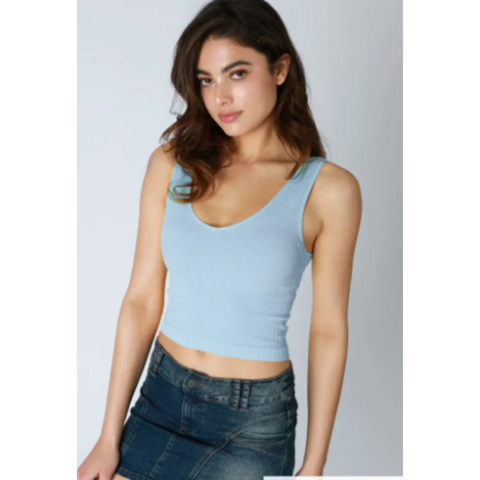 NIKIBIKI  Reversible Ribbed Crop Top