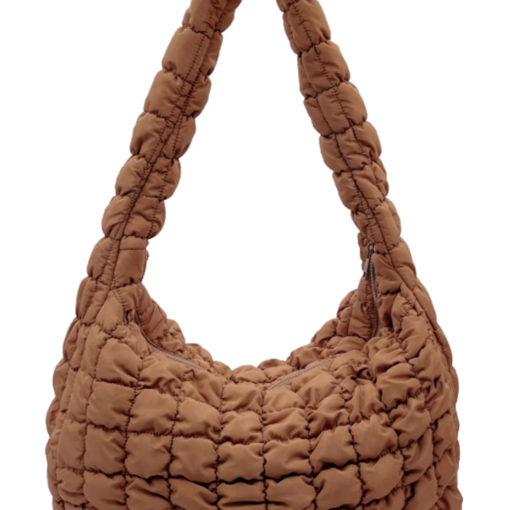 Large Quilted Bag, camel