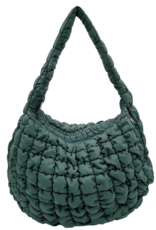 Large Quilted Bag, Dark Green
