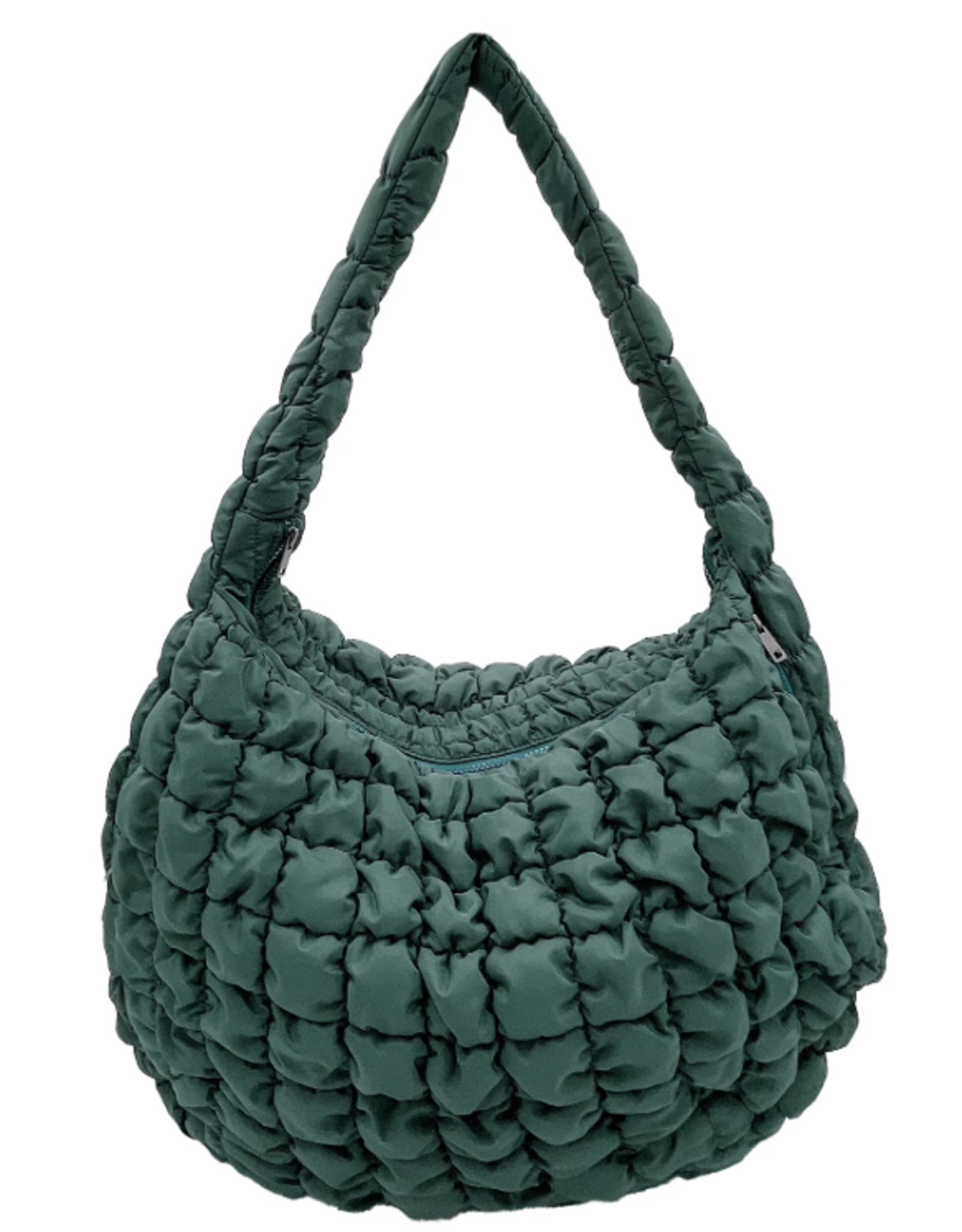 Large Quilted Bag, Dark Green