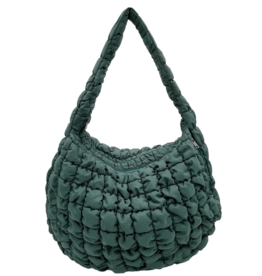 Large Quilted Bag, Dark Green