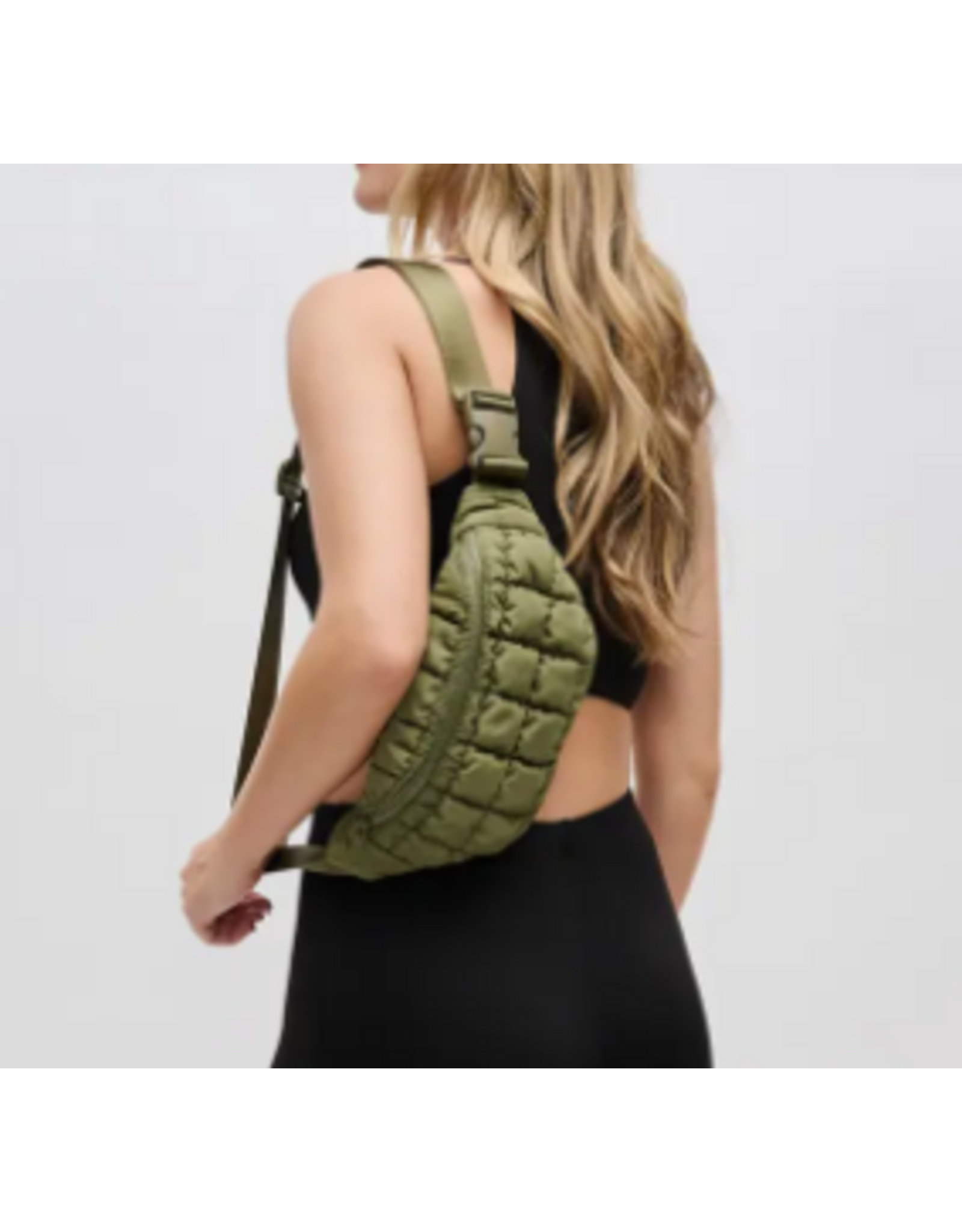 Sol and Solene Resurgence Quilted Puffer Belt Bag,