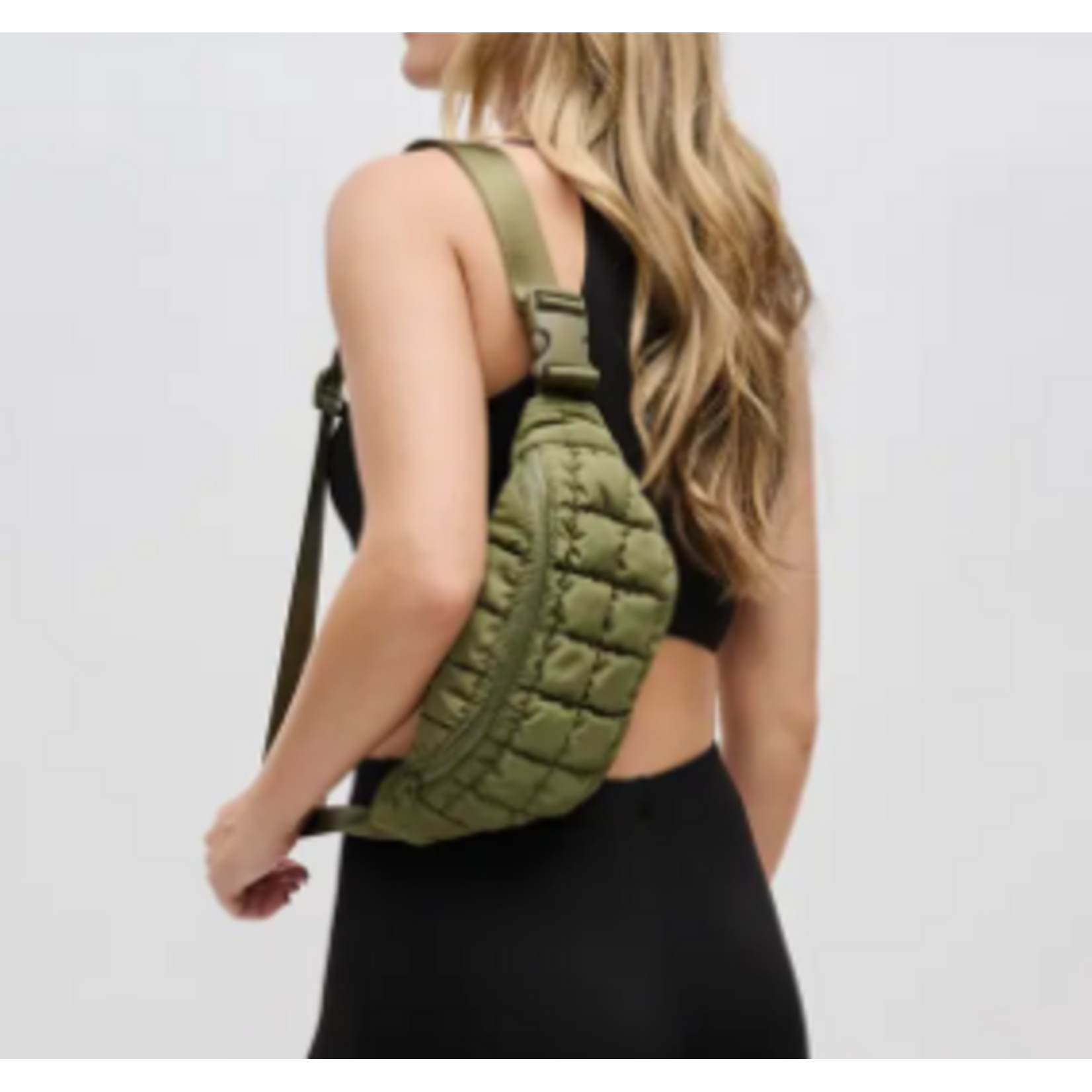 Sol and Solene Resurgence Quilted Puffer Belt Bag,