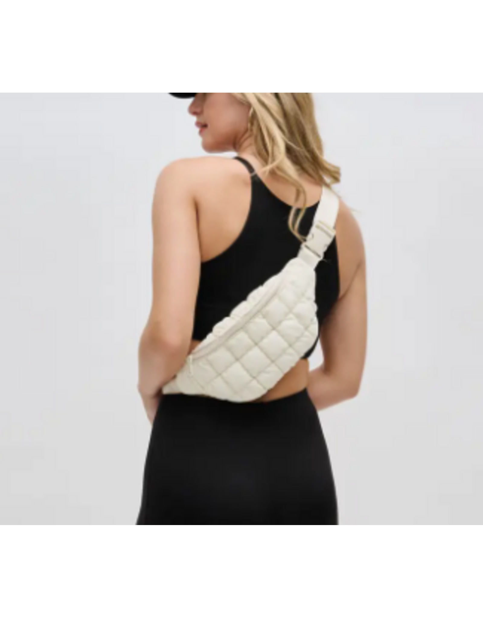 Sol and Solene Resurgence Quilted Puffer Belt Bag,