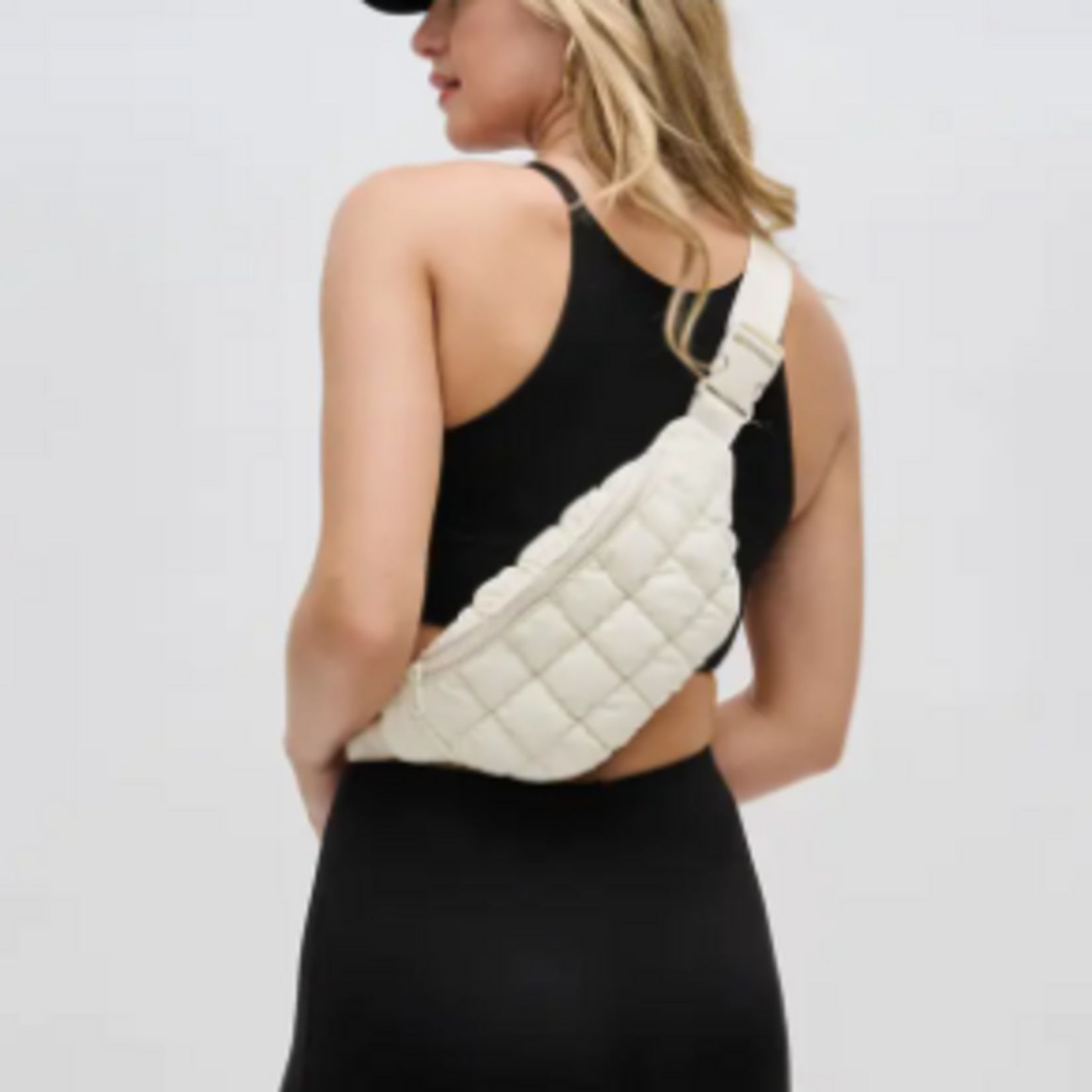 Sol and Solene Resurgence Quilted Puffer Belt Bag,