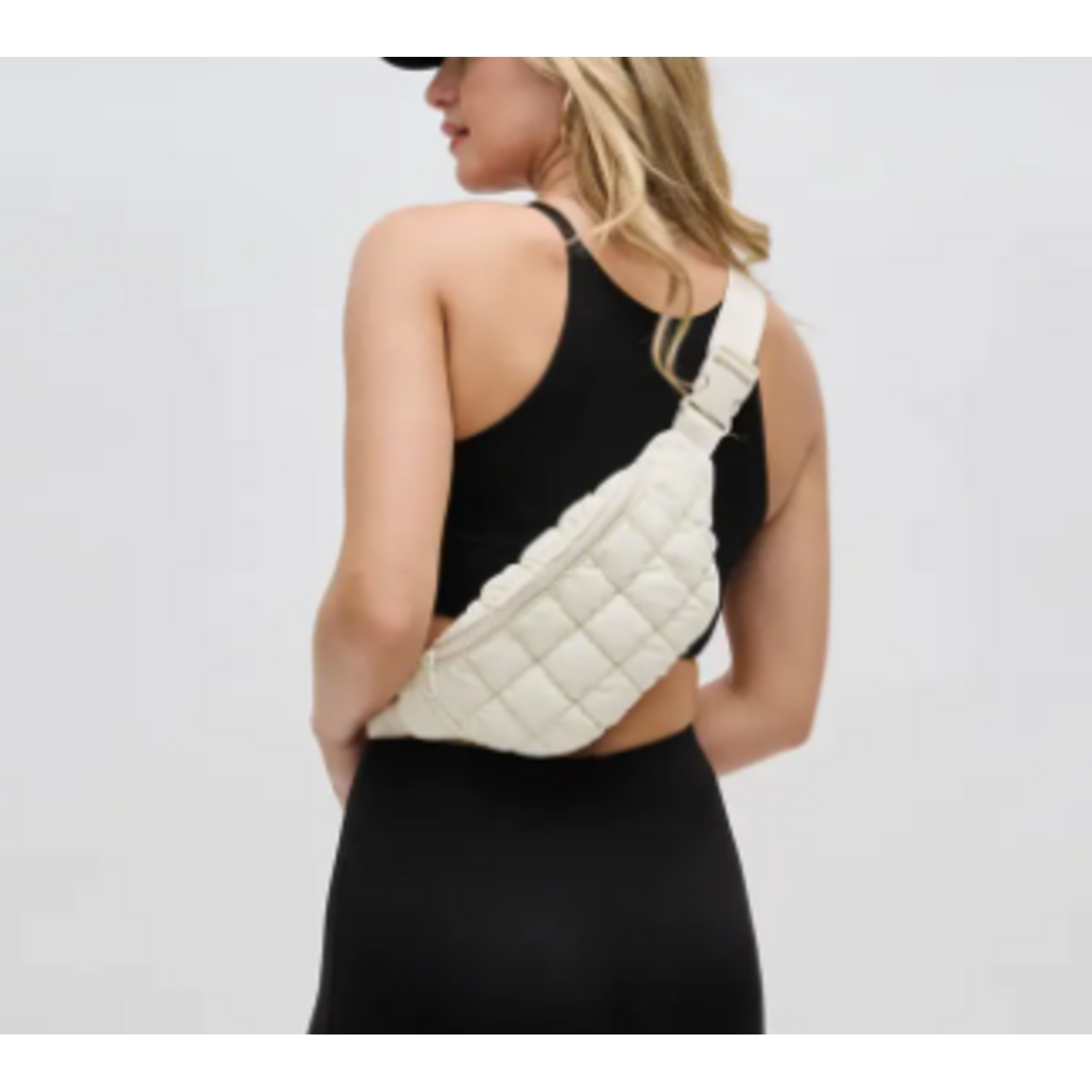 Sol and Solene Resurgence Quilted Puffer Belt Bag,