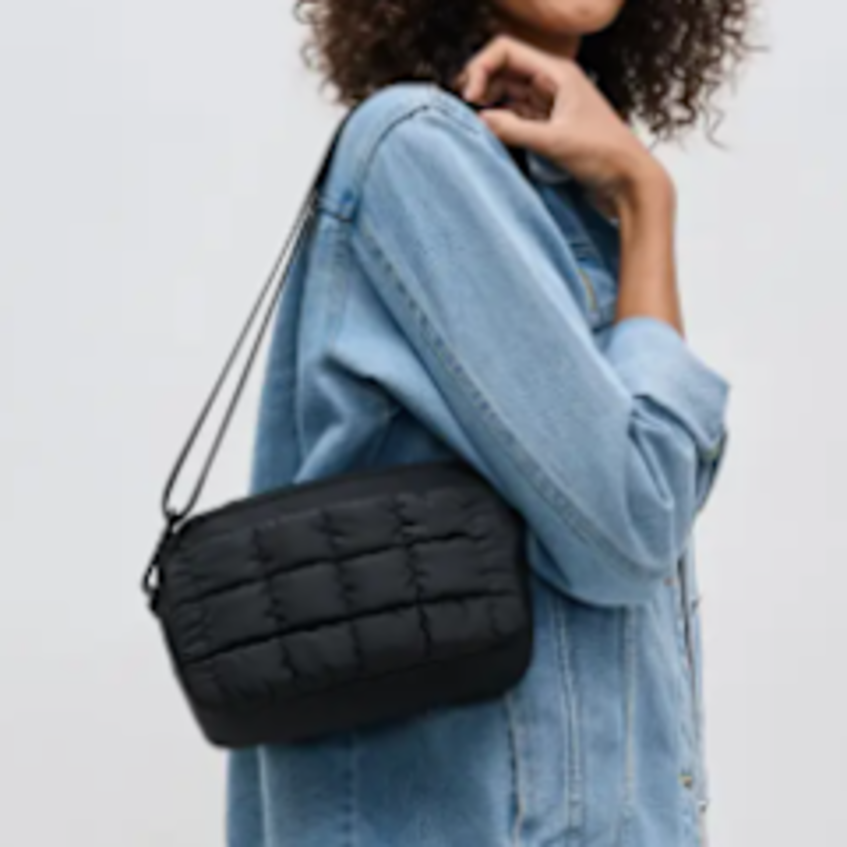 Sol and Solene Inspiration Quilted Puffer Crossbody,