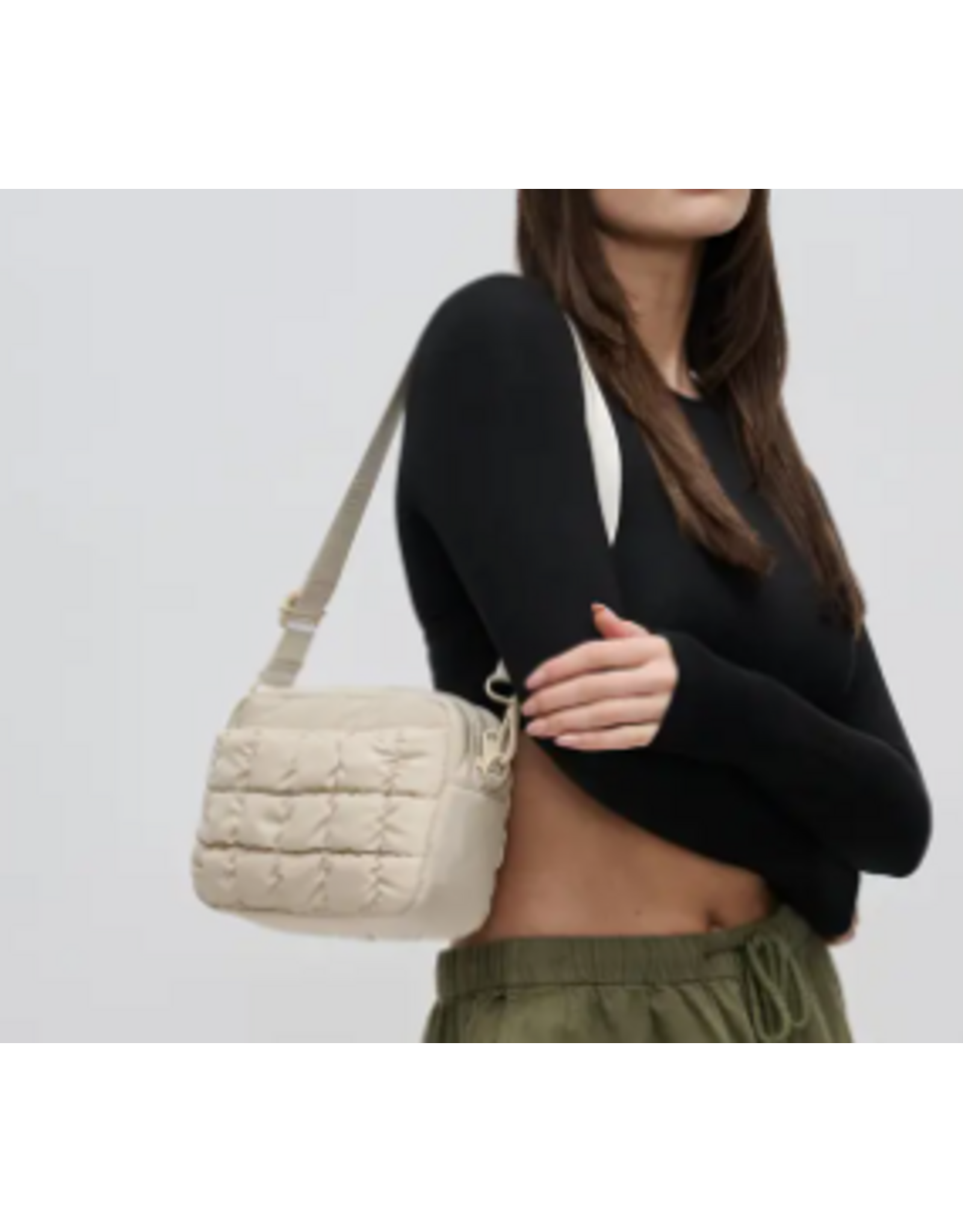 Sol and Solene Inspiration Quilted Puffer Crossbody,