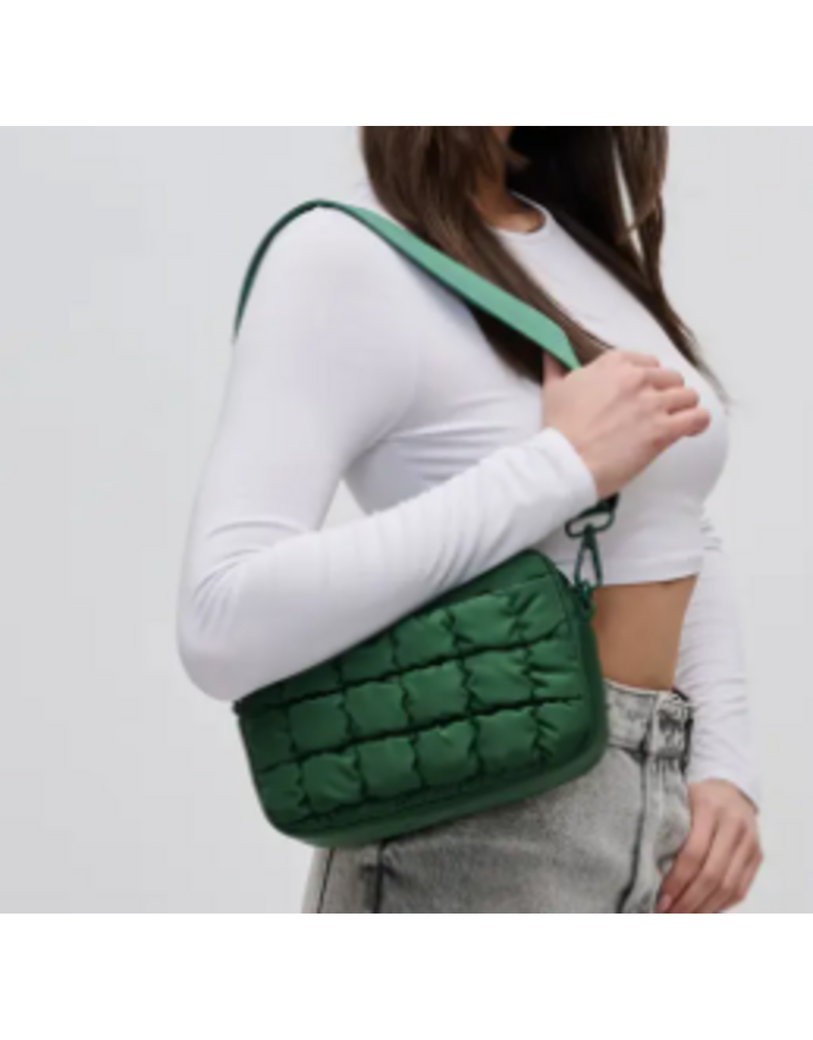 Sol and Solene Inspiration Quilted Puffer Crossbody,
