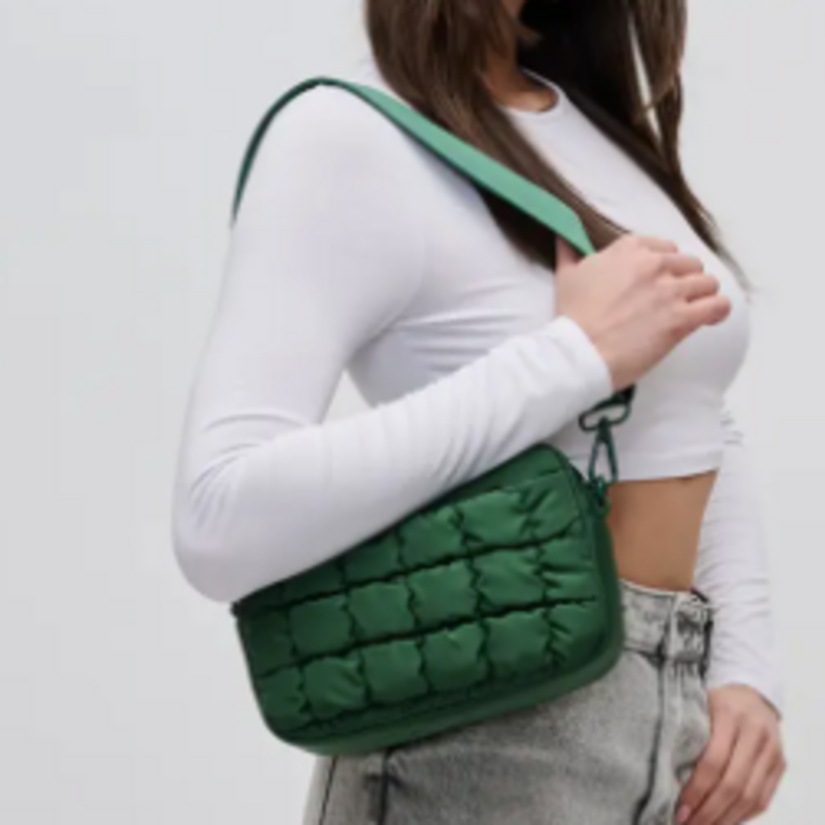 Sol and Solene Inspiration Quilted Puffer Crossbody,