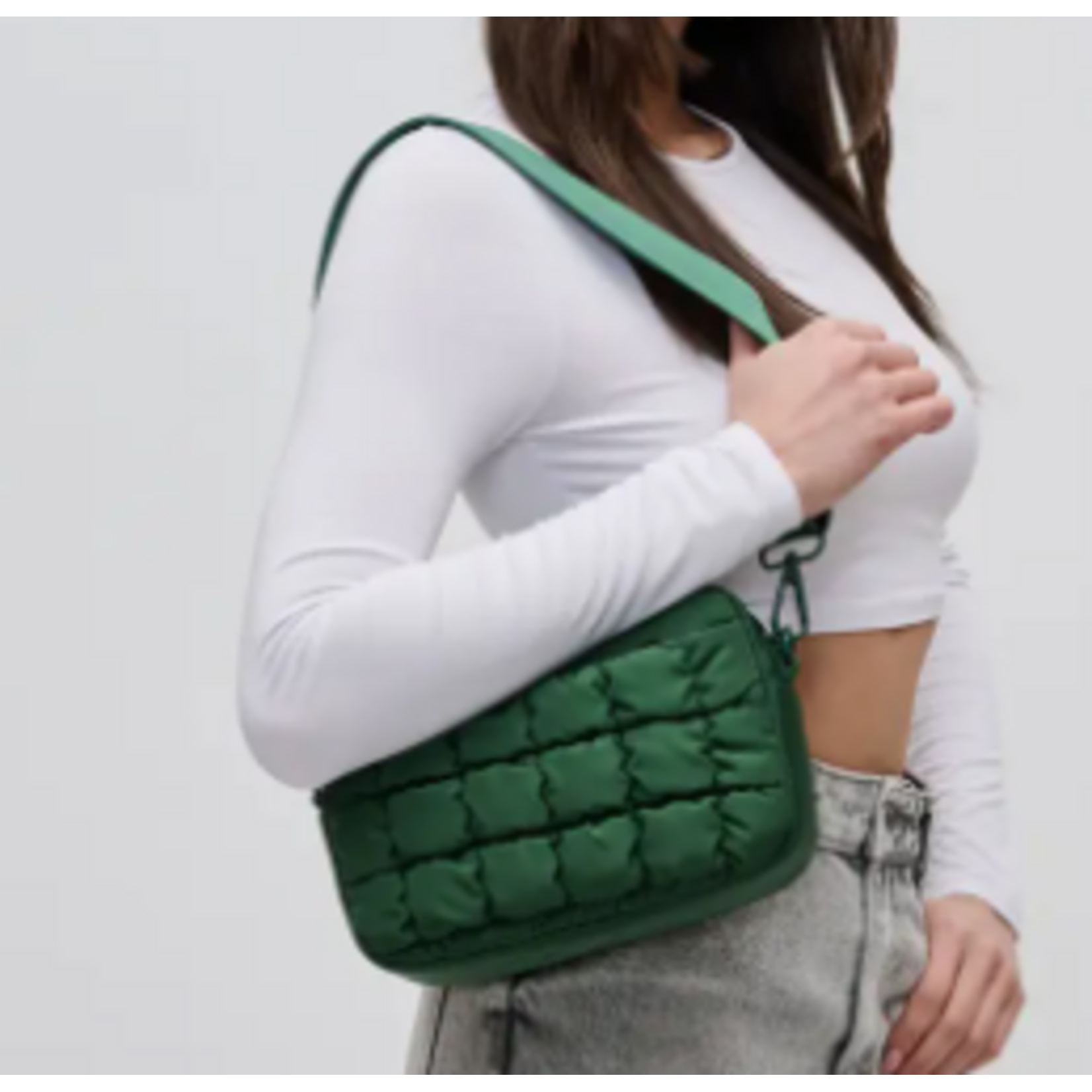 Sol and Solene Inspiration Quilted Puffer Crossbody,